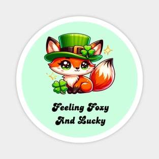 St. Patrick's Day Fox - Feeling Foxy and Lucky Magnet